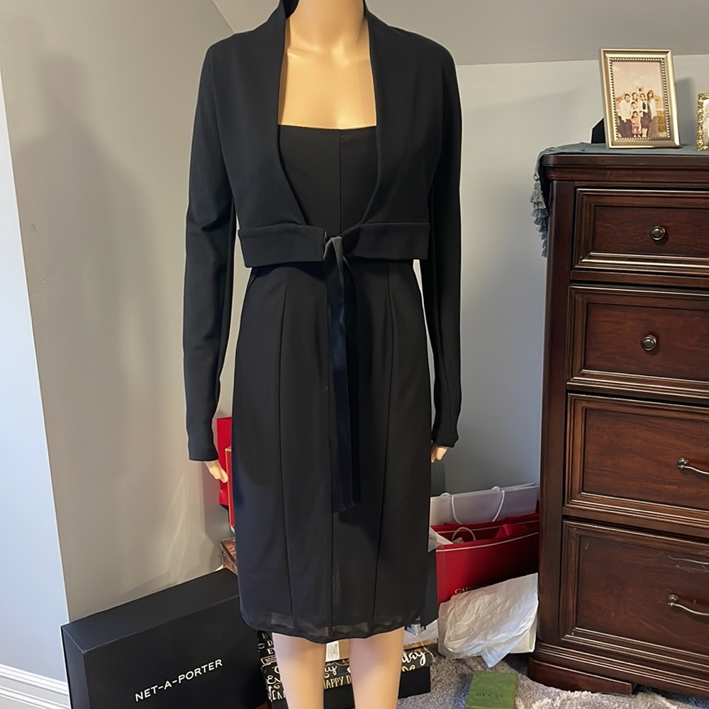 Paola Frani two piece cocktail black dress